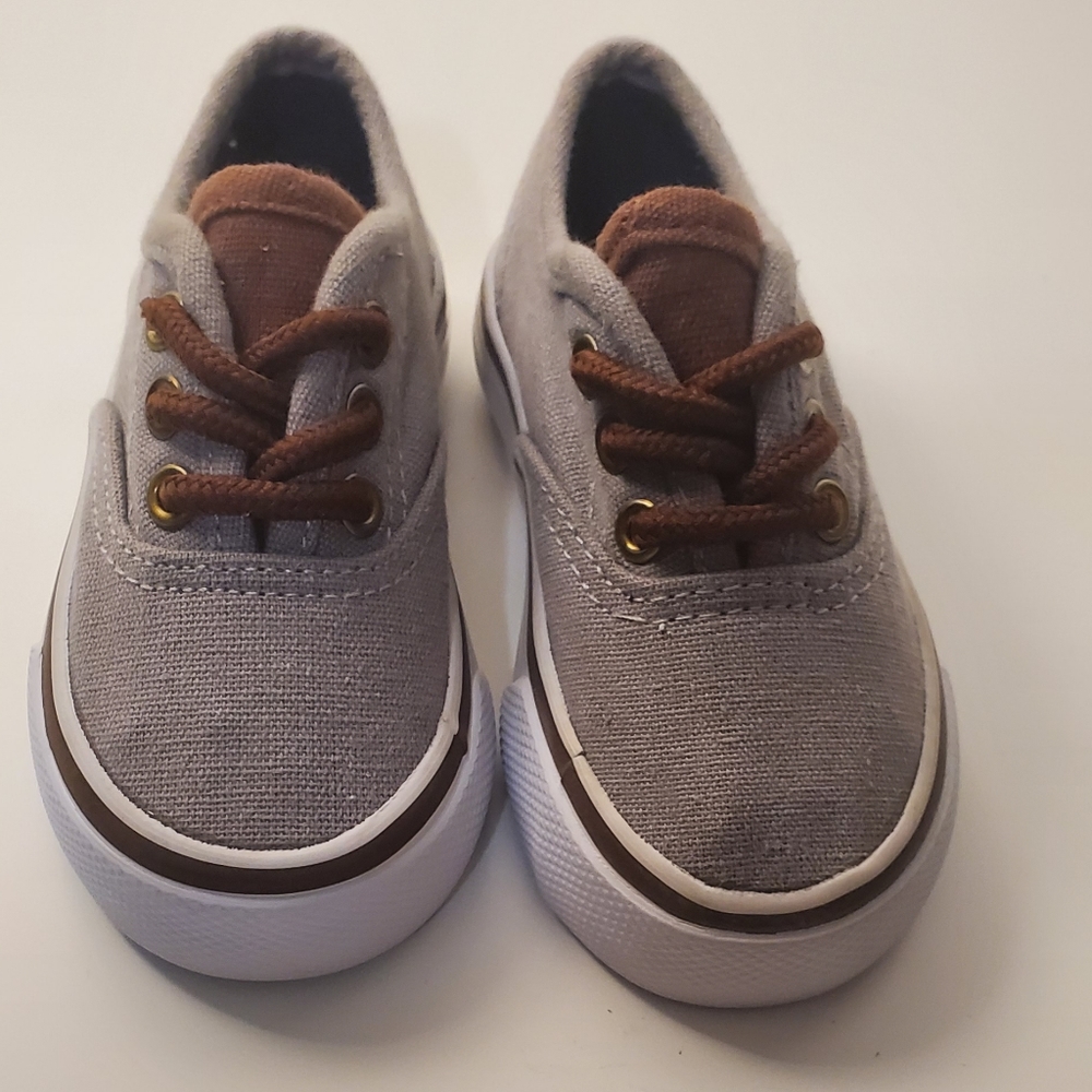 Kidgets Boys Grey and Brown Shoes Size 5